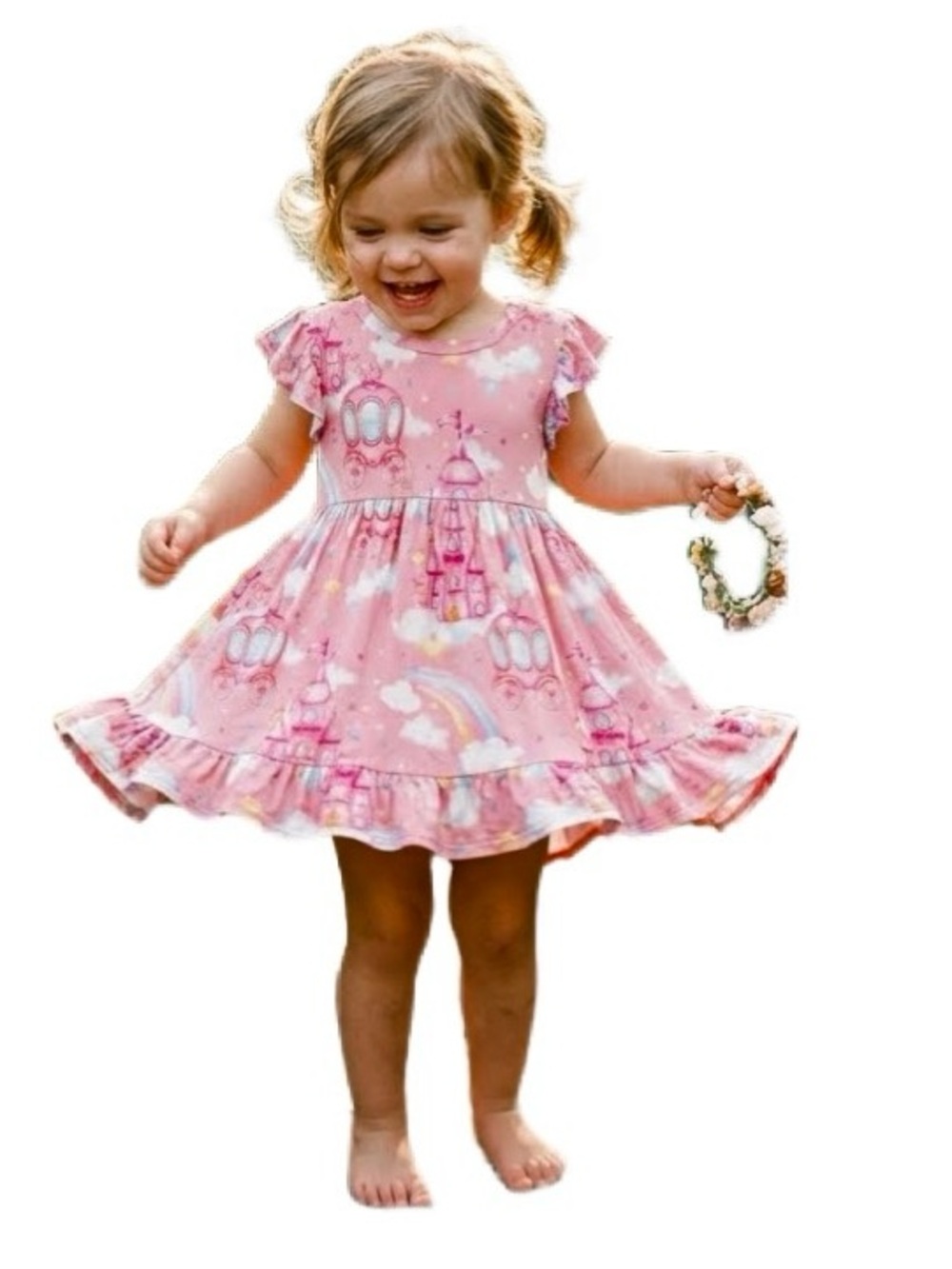 Posh Peanut Ruffled Cap Sleeve Twirl Skirt Size 18-24 Months